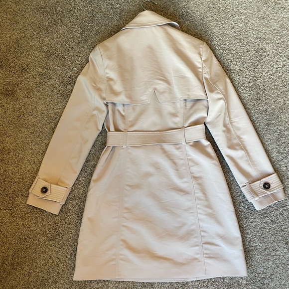 Express Double Breasted Trench Coat, Light Pink, Size XS - Picture 6 of 6